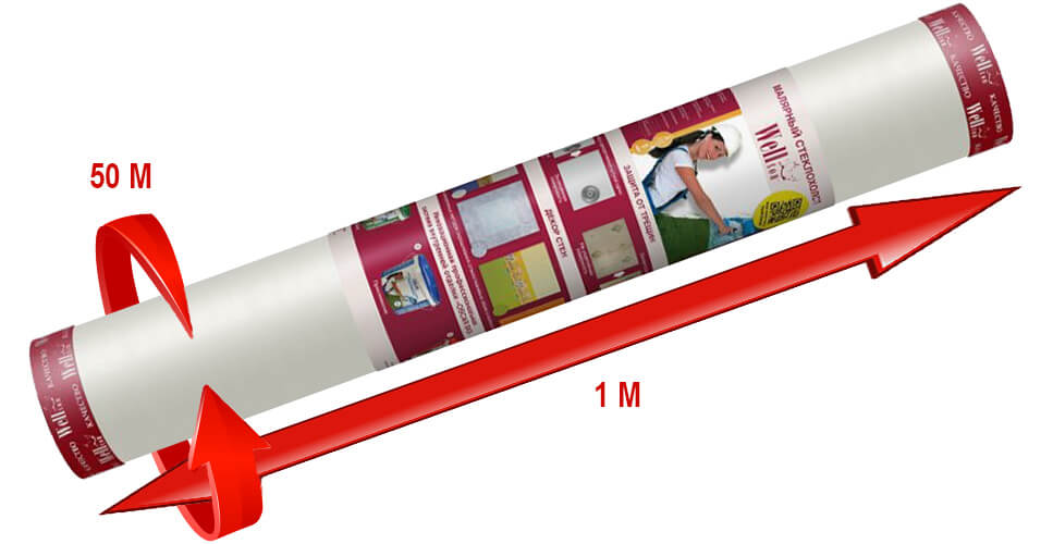 Стеклохолст 1х50 м