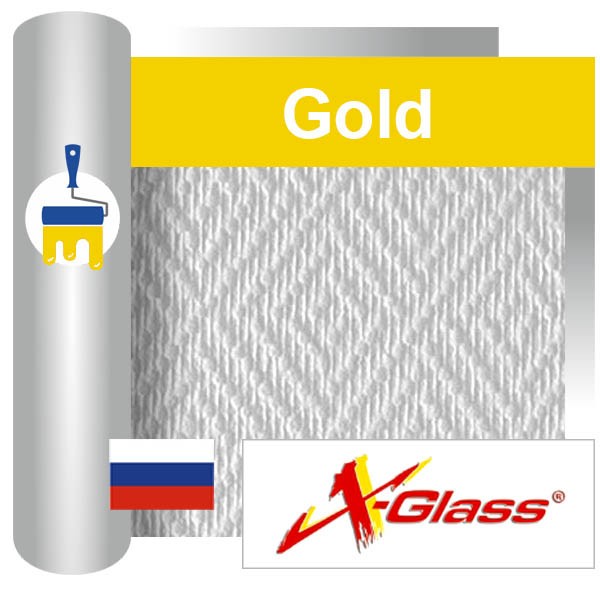 Стеклообои X-Glass Gold Ромб 1*50м