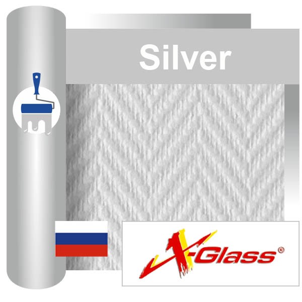 Стеклообои X-Glass Silver Ёлка средняя 1*50м