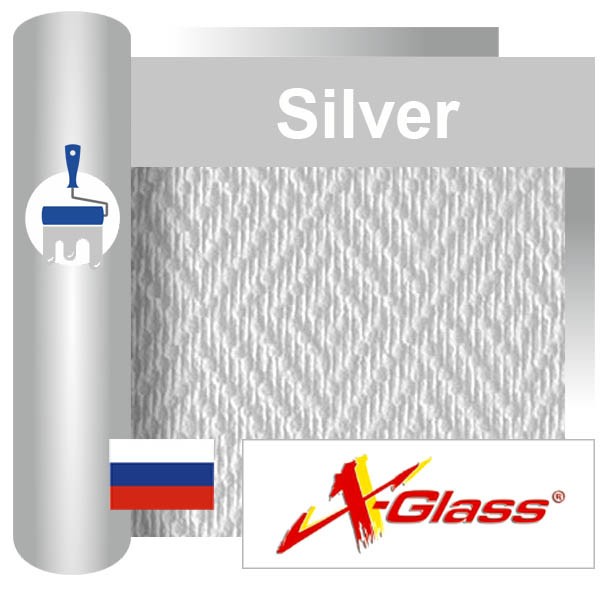 Стеклообои X-Glass Silver Ромб 1*50м