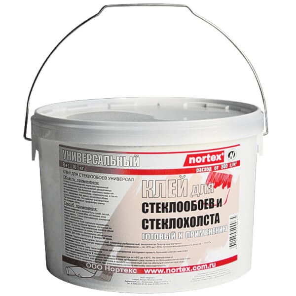 Клей Nortex для стеклообоев и стеклохолста готовый 10кг