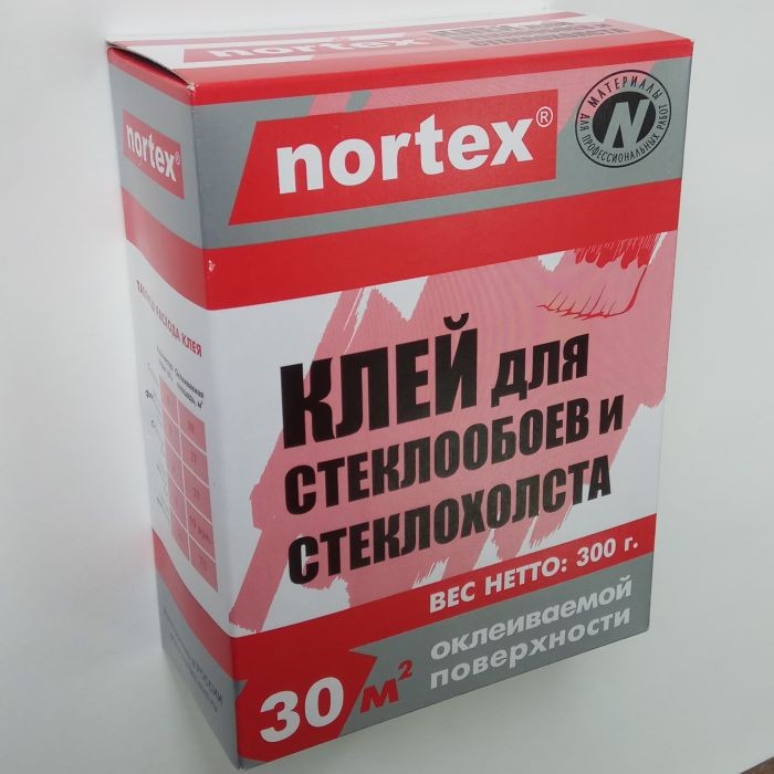 - Клей Nortex для стеклообоев и стеклохолста, сухой 300 г (до 30м²)